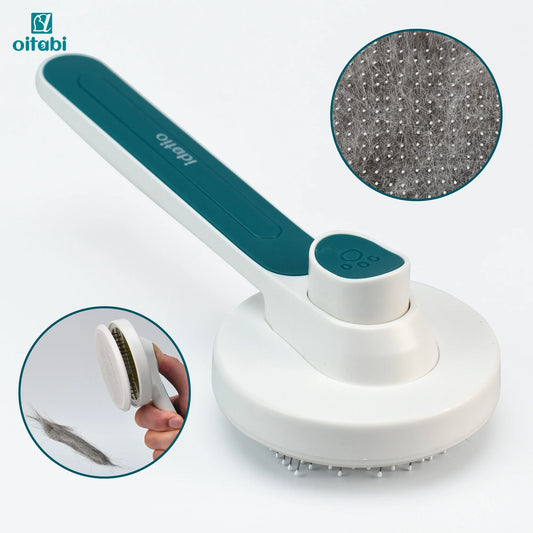 Oitabi Self-Cleaning Slicker Brush for Dogs Cats Lightweight Dog Brush for Shedding Grooming Cat Brush Removes Loose Undercoat