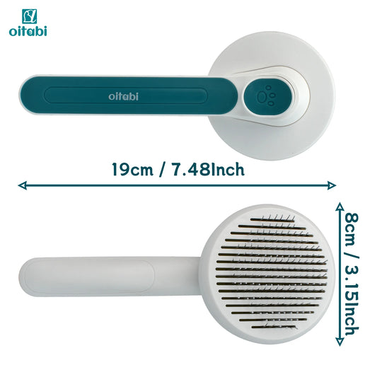 Oitabi Self-Cleaning Slicker Brush for Dogs Cats Lightweight Dog Brush for Shedding Grooming Cat Brush Removes Loose Undercoat